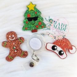 Gingerbread Cookie – Acrylic Badge Reel Blank (2") No Hole | Optional Sticker or UV DTF - Image 3