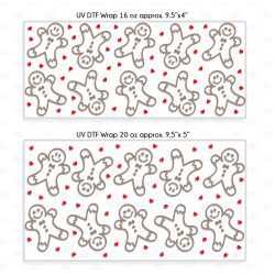 Alternative view of Gingerbread UV DTF Glass Can Wrap