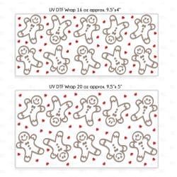 Alternative view of Gingerbread UV DTF Glass Can Wrap