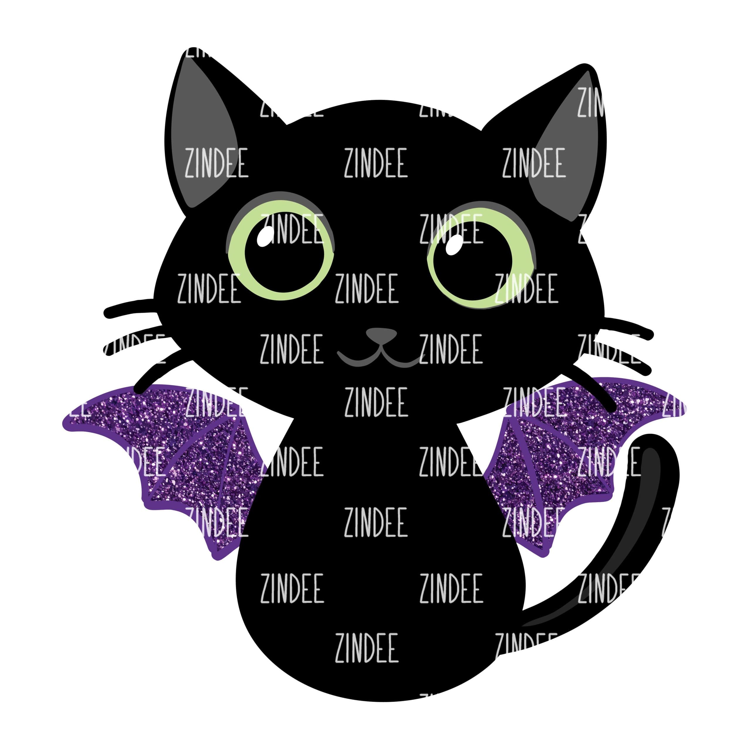 Bat Cat Acrylic Blank- Sticker- UV DTF (1.5 inch)
