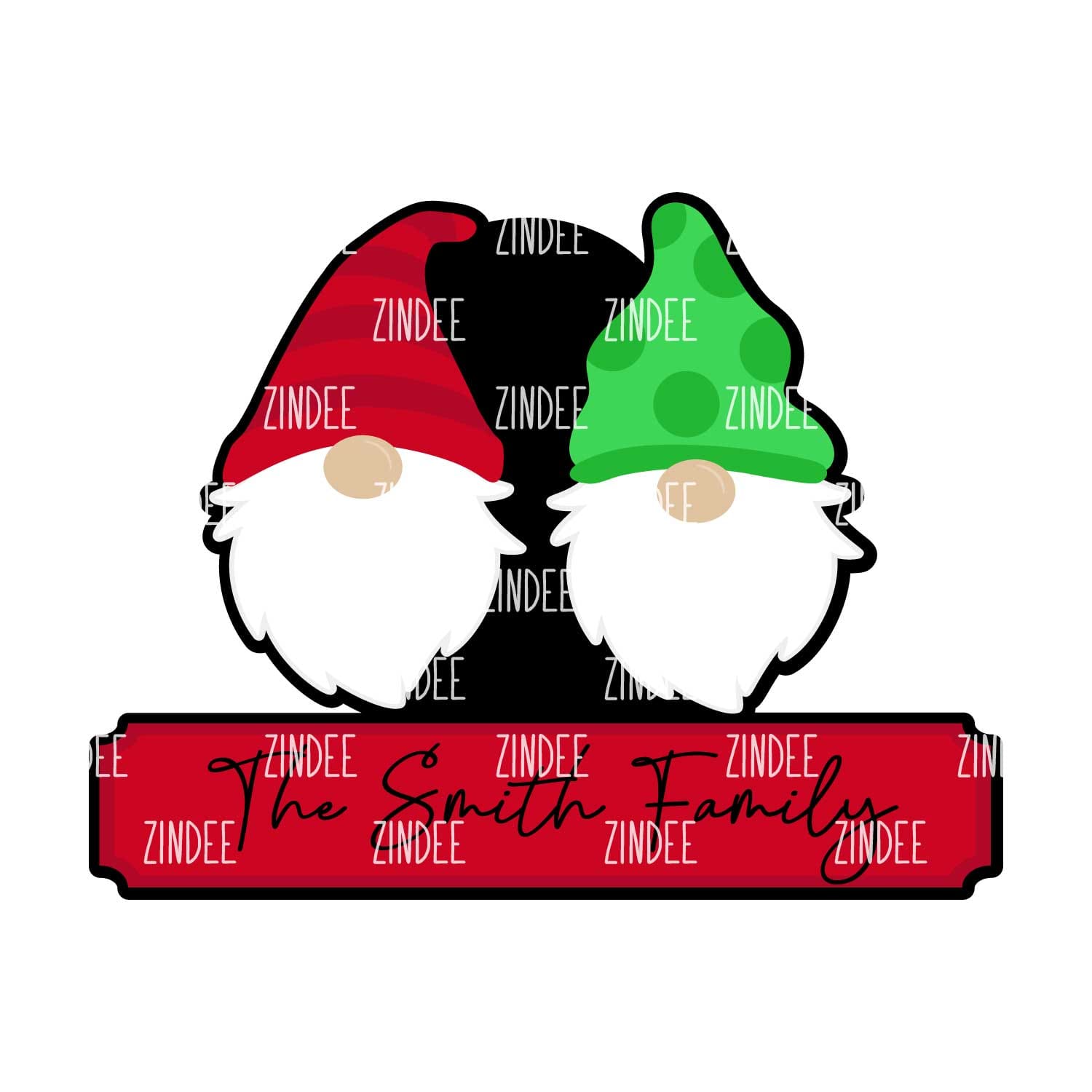 Alternative view of Gnome Family of 2 Ornament (4 inch)