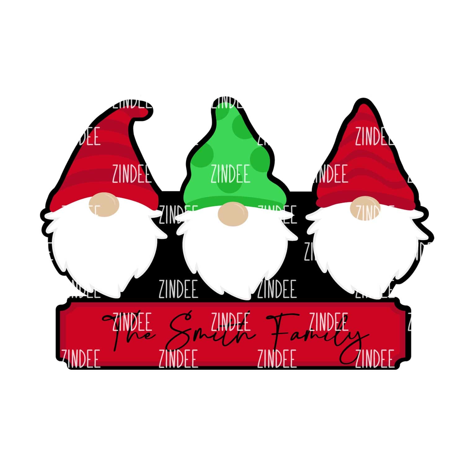 Alternative view of Gnome Family of 3 Ornament (4 inch)