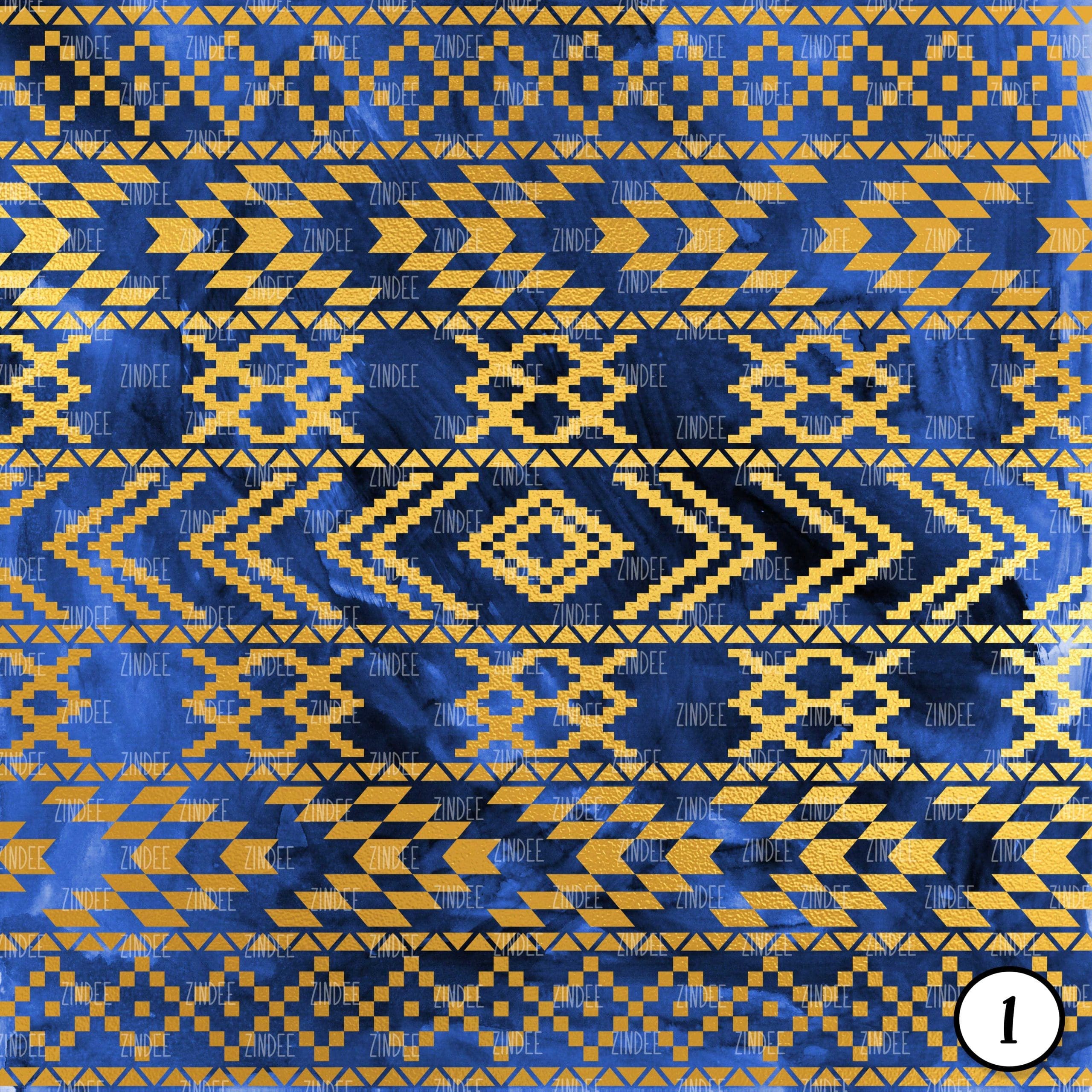 Alternative view of Gold Blue Tribal (vinyl)