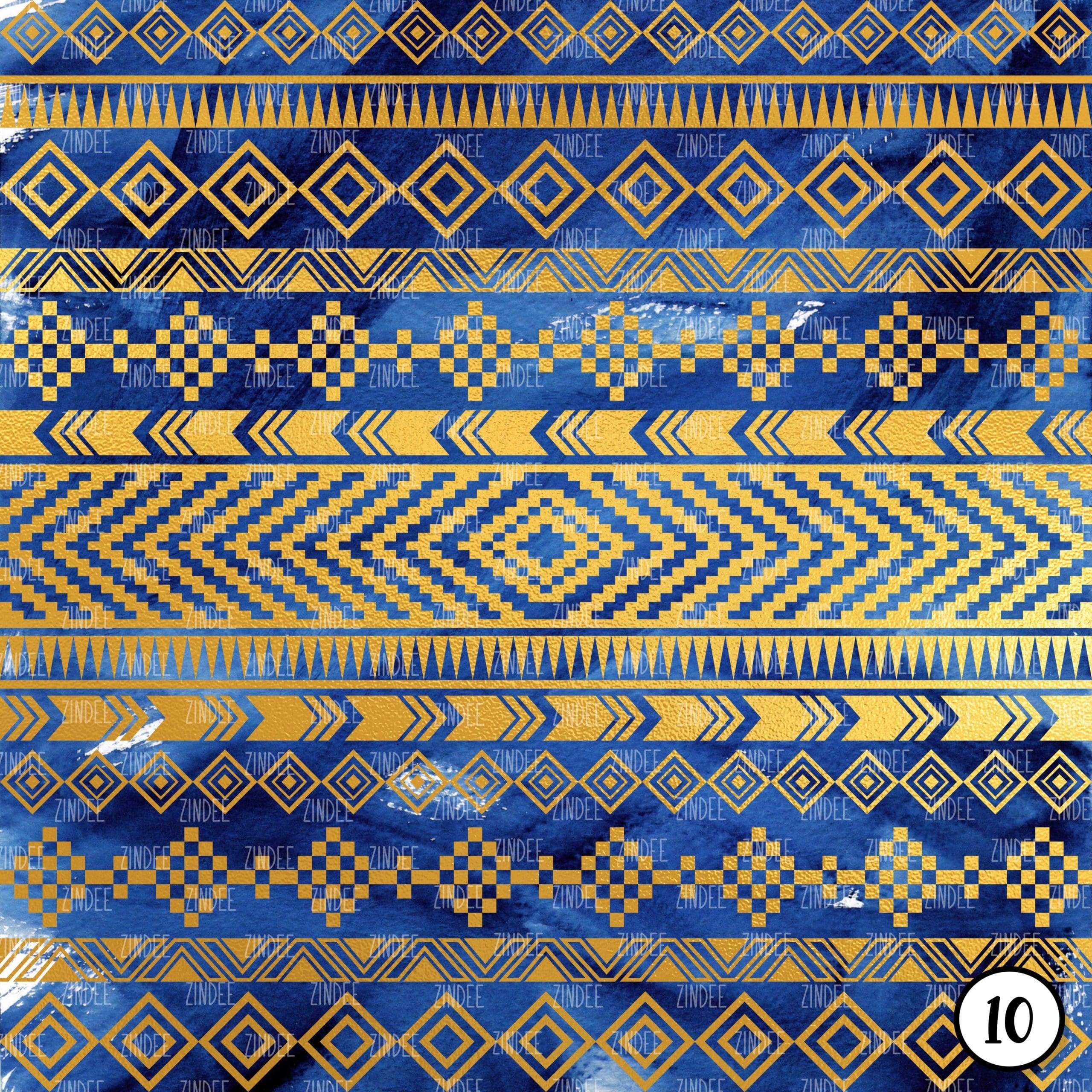 Gold Blue Tribal (vinyl) - Image 11