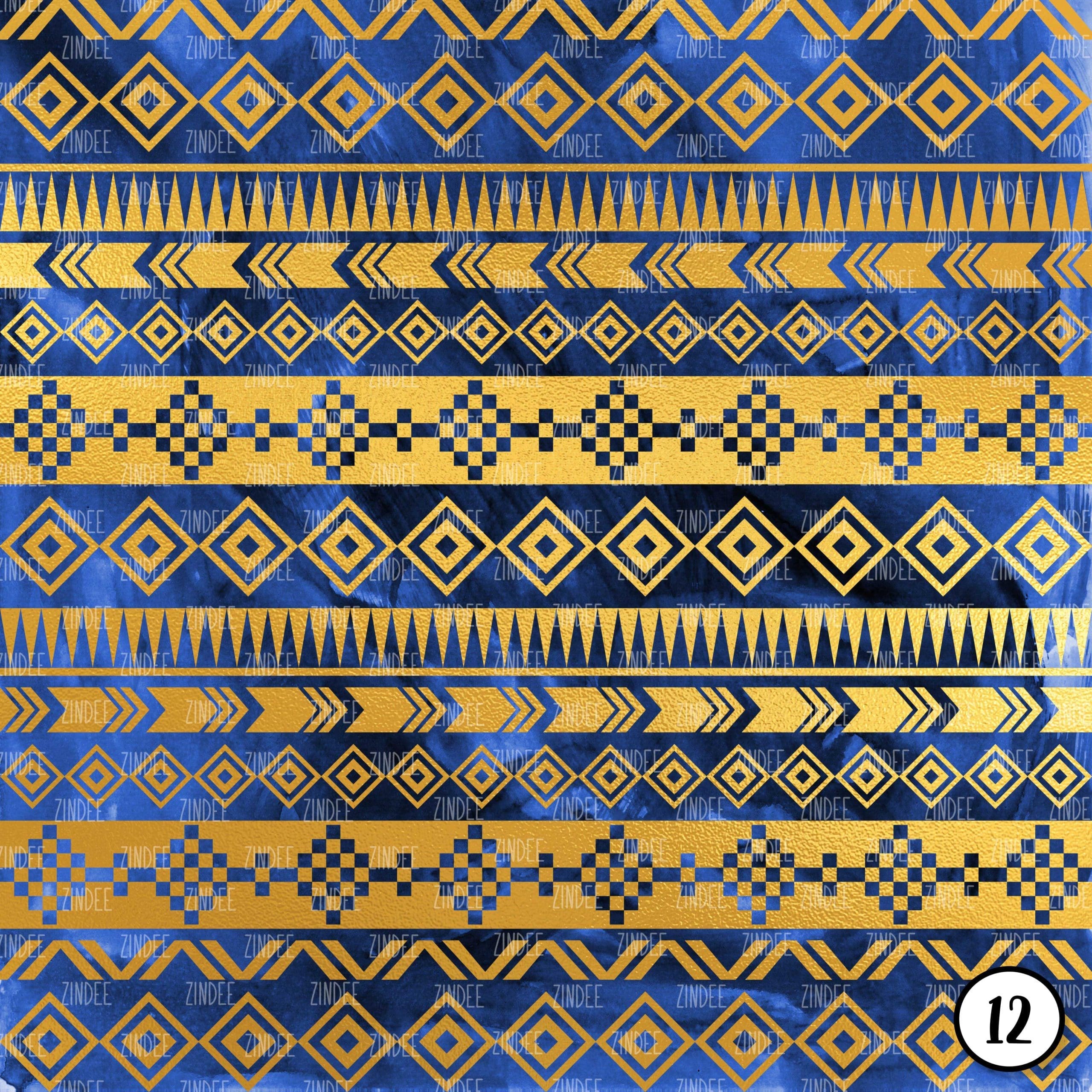 Gold Blue Tribal (vinyl) - Image 13