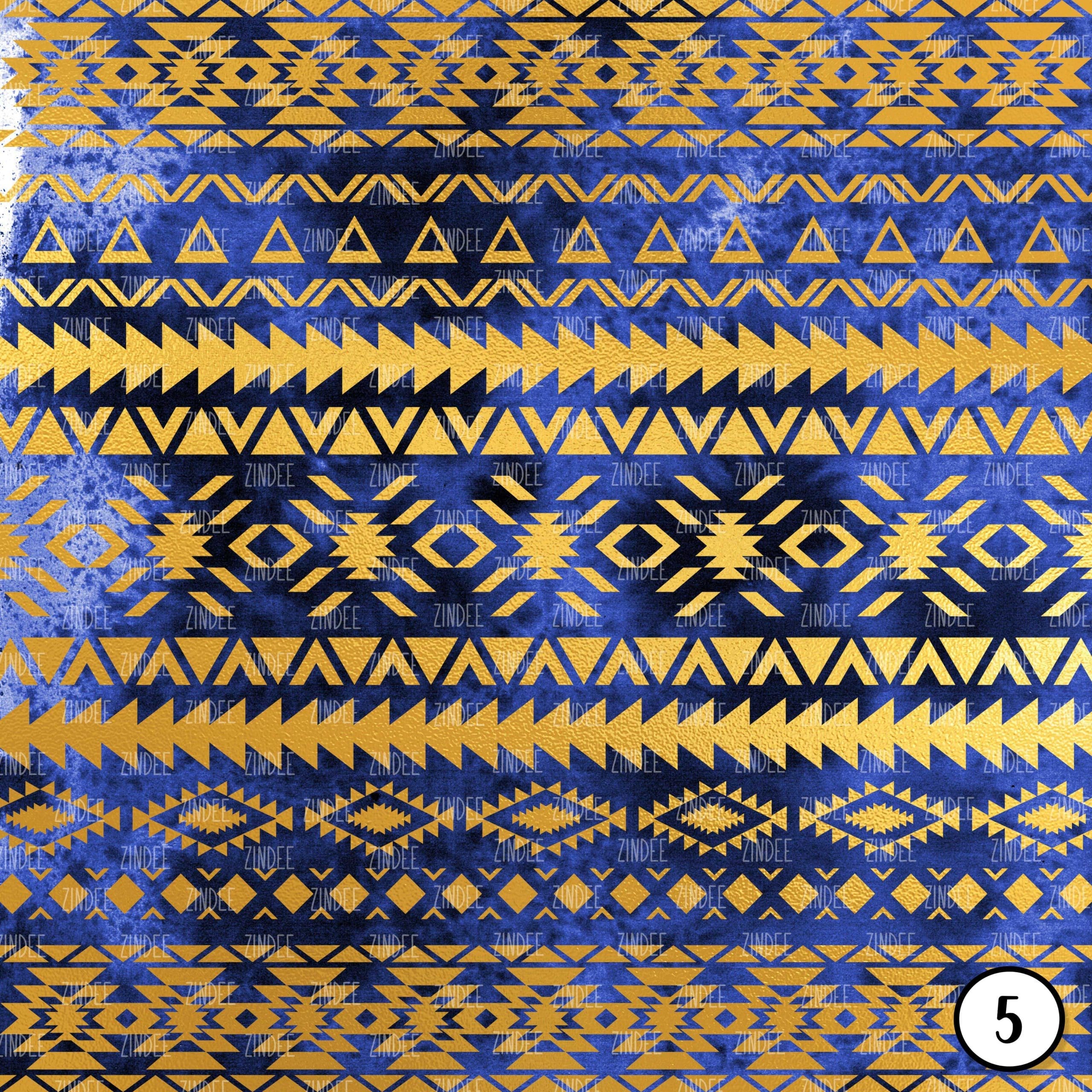 Gold Blue Tribal (vinyl) - Image 6
