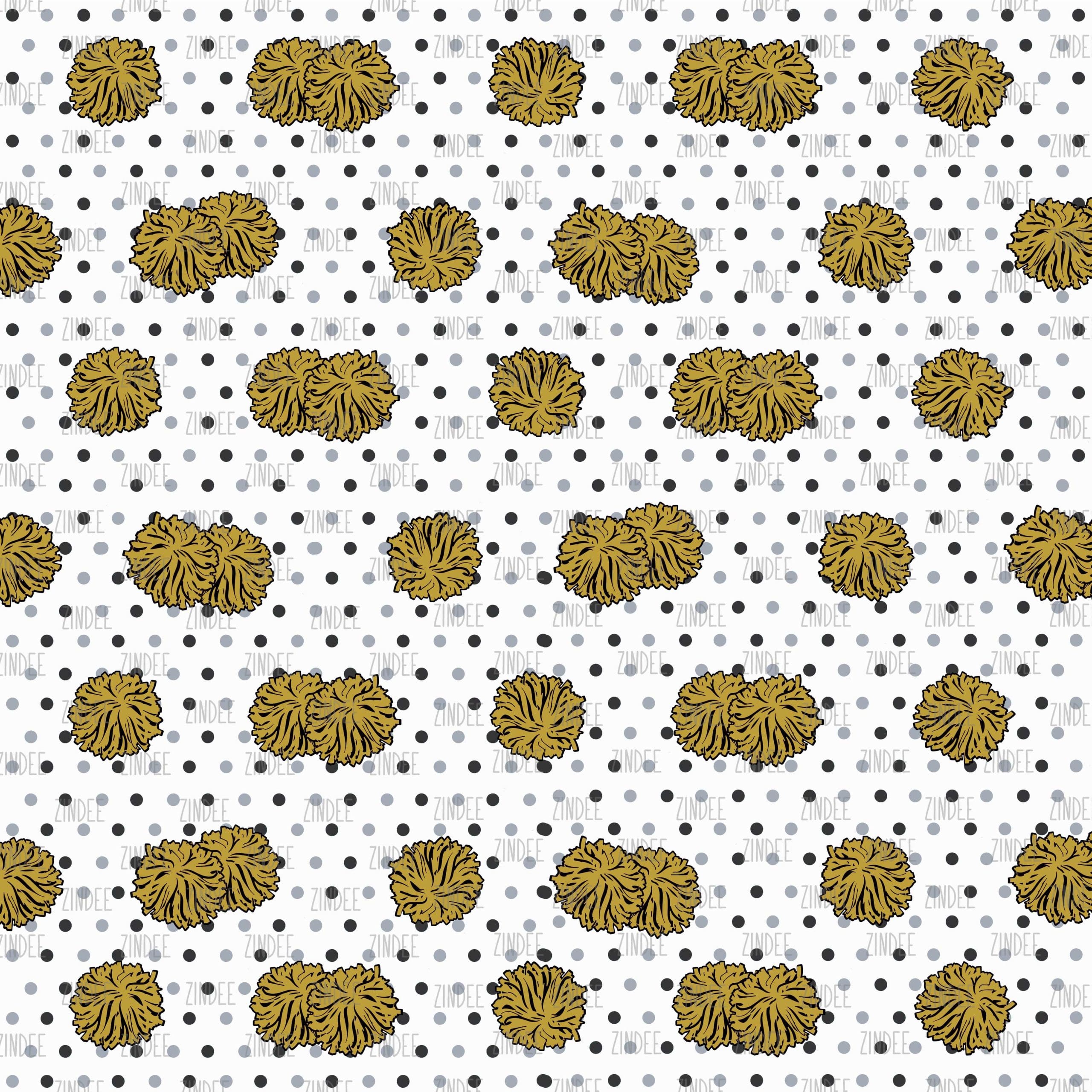 Gold Cheer Poms (vinyl)