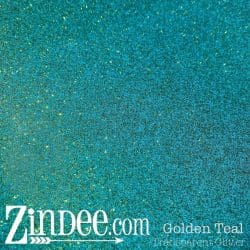 Golden Teal Transparent Glitter Vinyl