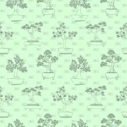 Green Bonsai seamless (vinyl)