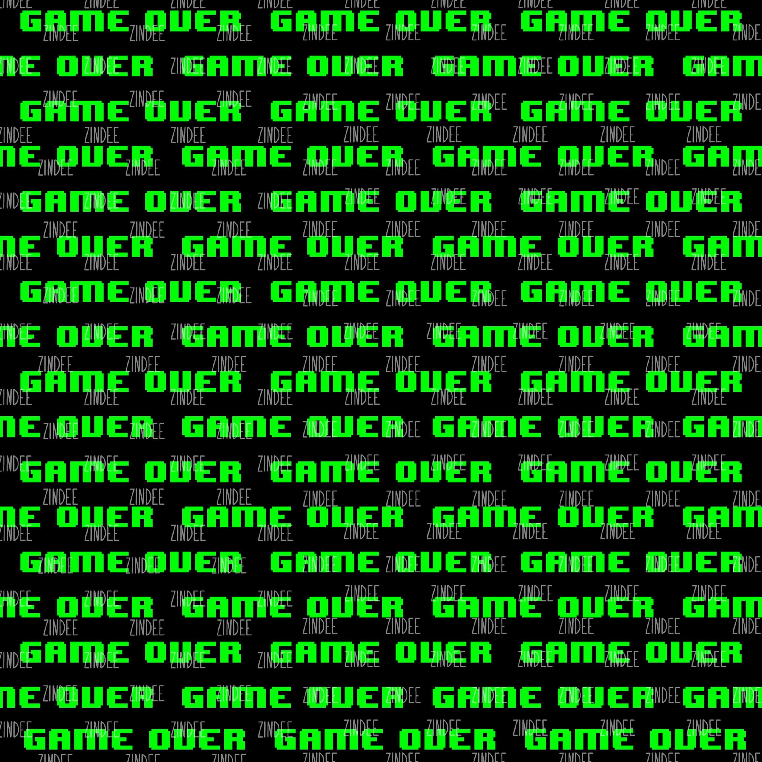 Green Game Over seamless (vinyl)