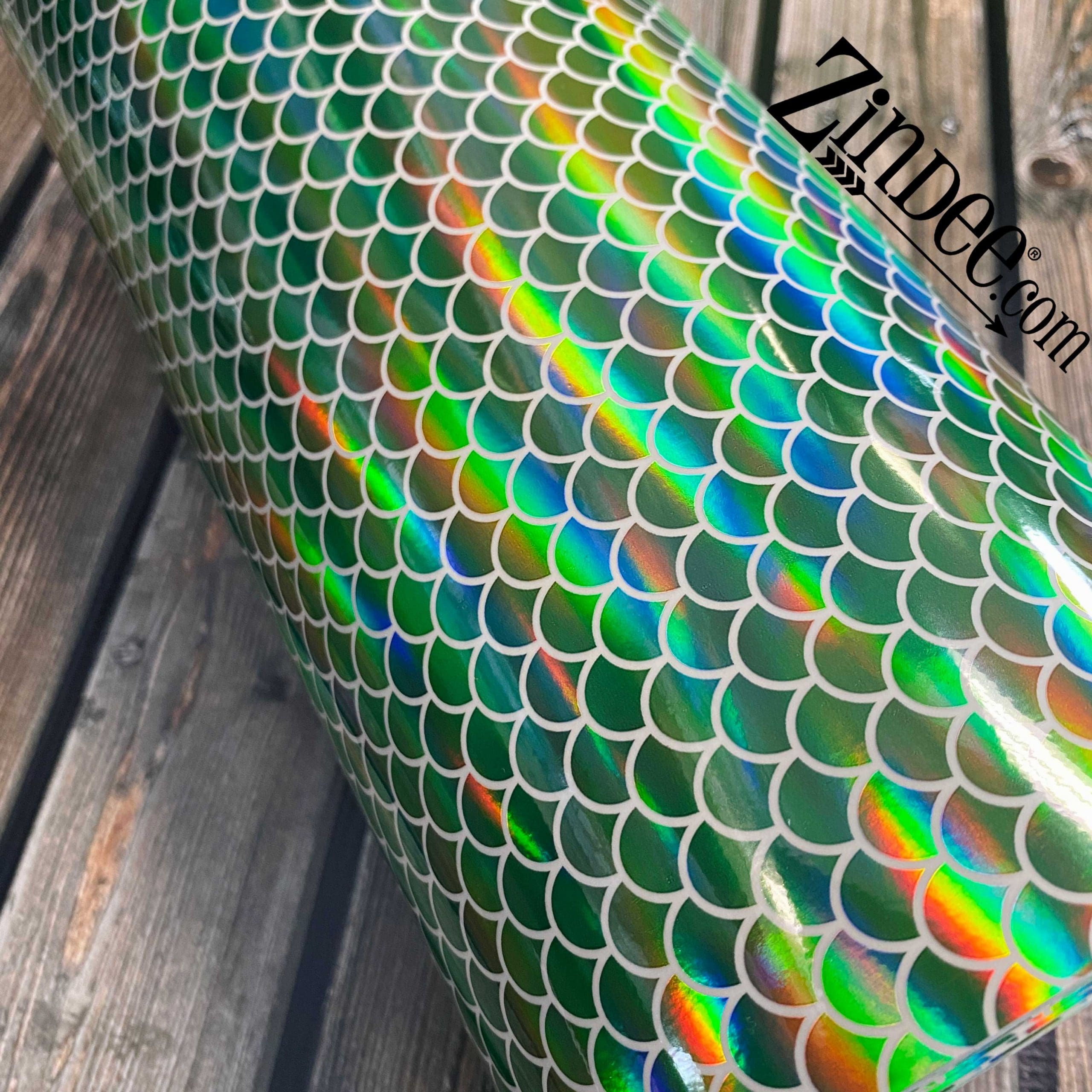 Alternative view of Green Mermaid Holographic Adhesive