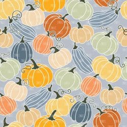 Grey Blue Fall Pumpkins (digital paper)