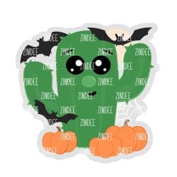 Halloween Cactus – Acrylic Badge Reel Blank (2") No Hole | Optional Sticker or UV DTF
