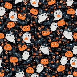 Halloween Cuties Black seamless (vinyl)