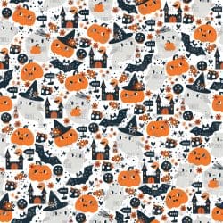 Halloween Cuties White seamless (vinyl)