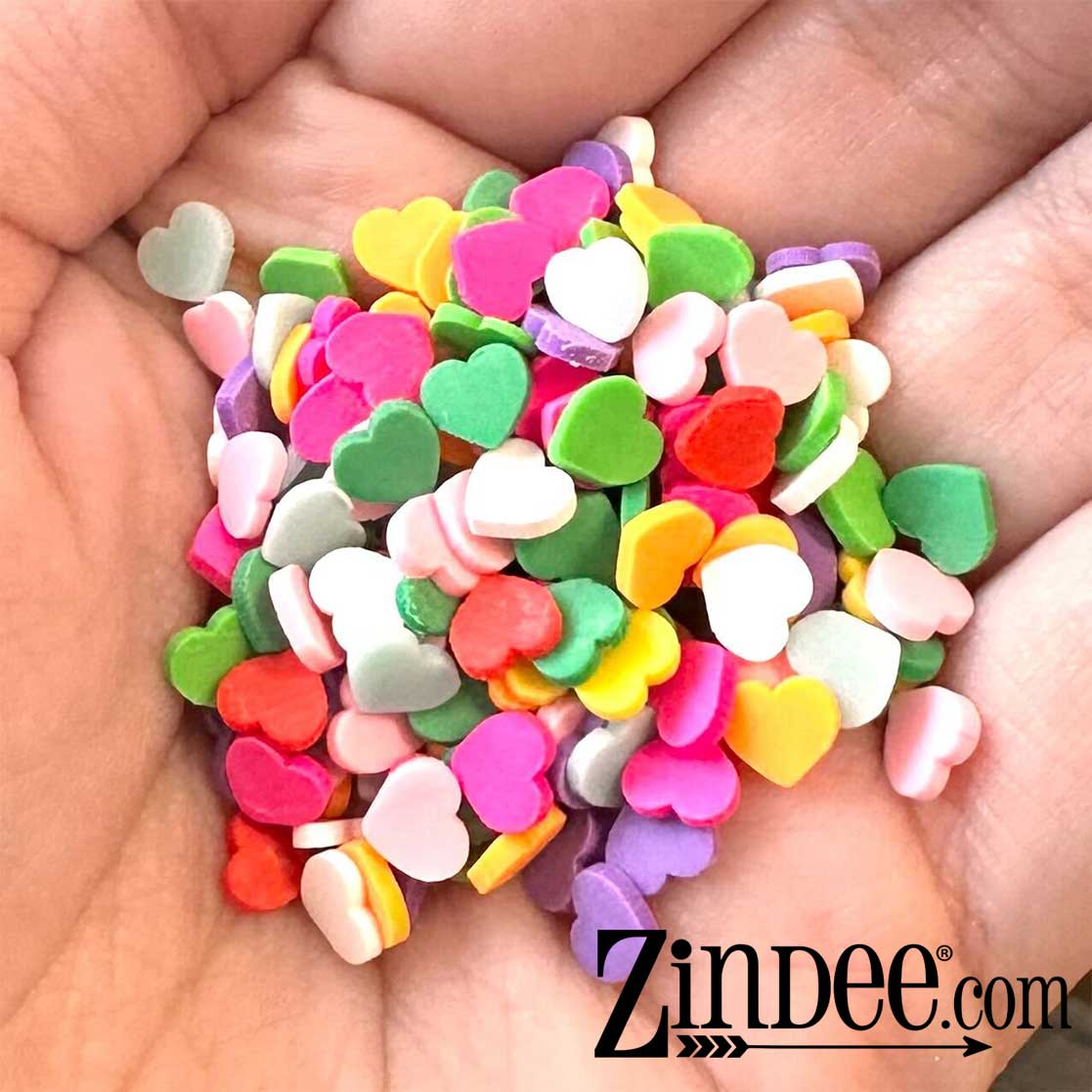 Alternative view of Heartfetti Polymer Clay