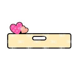 Alternative view of Hearts Badge Topper (Horizontal) (lightweight acrylic)