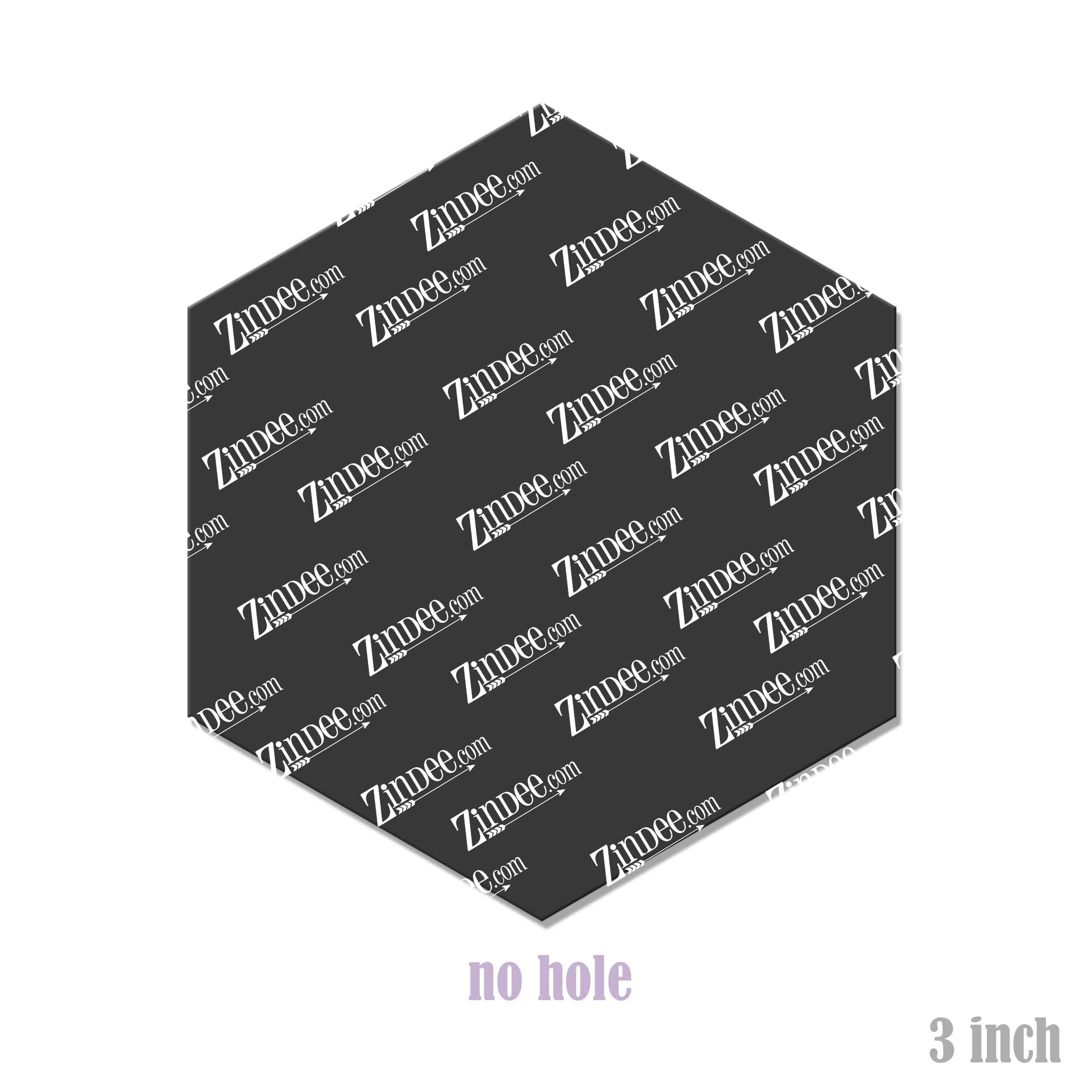 Alternative view of Hexagon (no hole) Acrylic Blank- Sticker- UV DTF (3 inch)