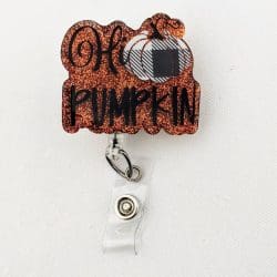 Hi Pumpkin – Acrylic Badge Reel Blank (2") No Hole | Optional Sticker or UV DTF - Image 3