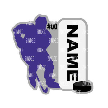 Hockey Tag Acrylic Blank- Sticker- UV DTF (3 inch)