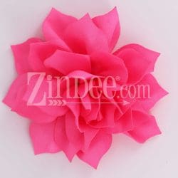 Hot Pink Fabric Flower (3.5")