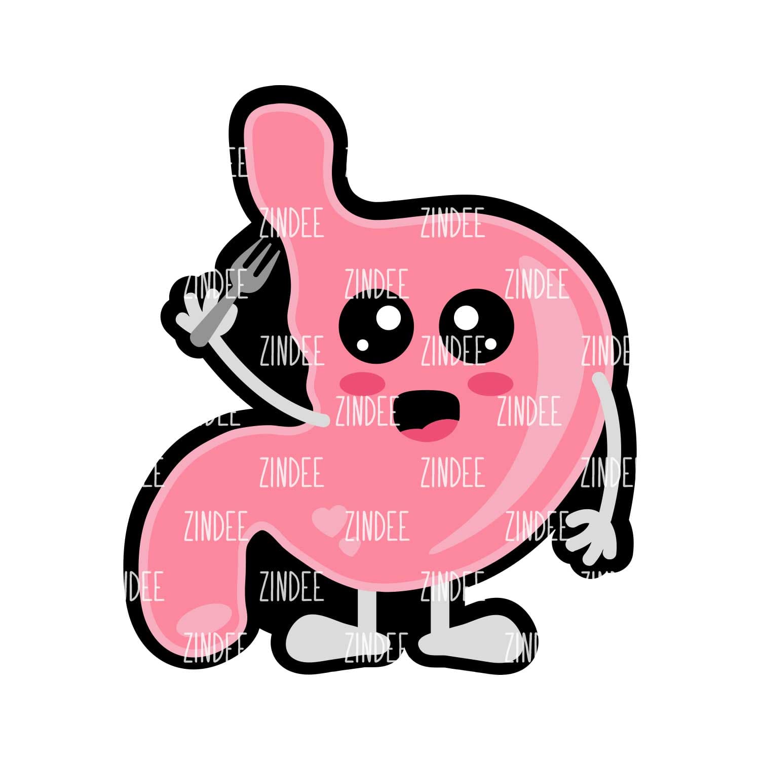 Hungry Stomach Acrylic Blank- Sticker- UV DTF (2 inch) NO HOLE