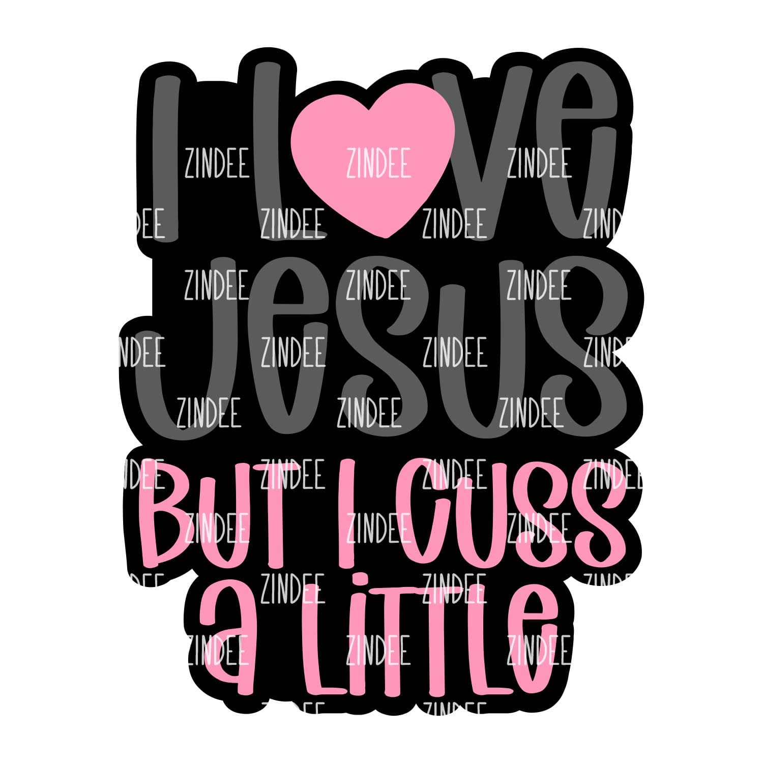 I Cuss A Little Acrylic Blank- Sticker- UV DTF (3 inch)