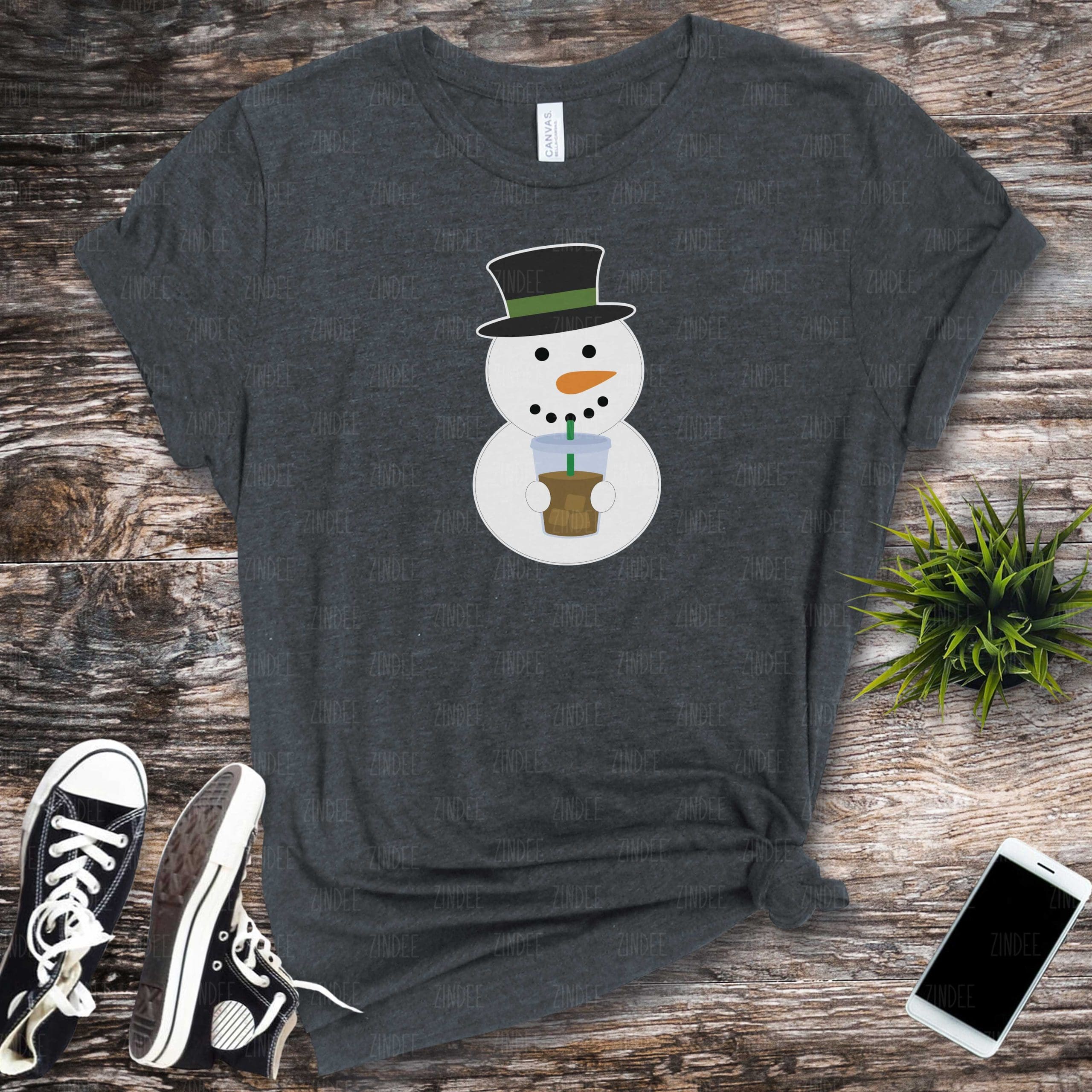 Iced Coffee Snowman (HTV ready to press)