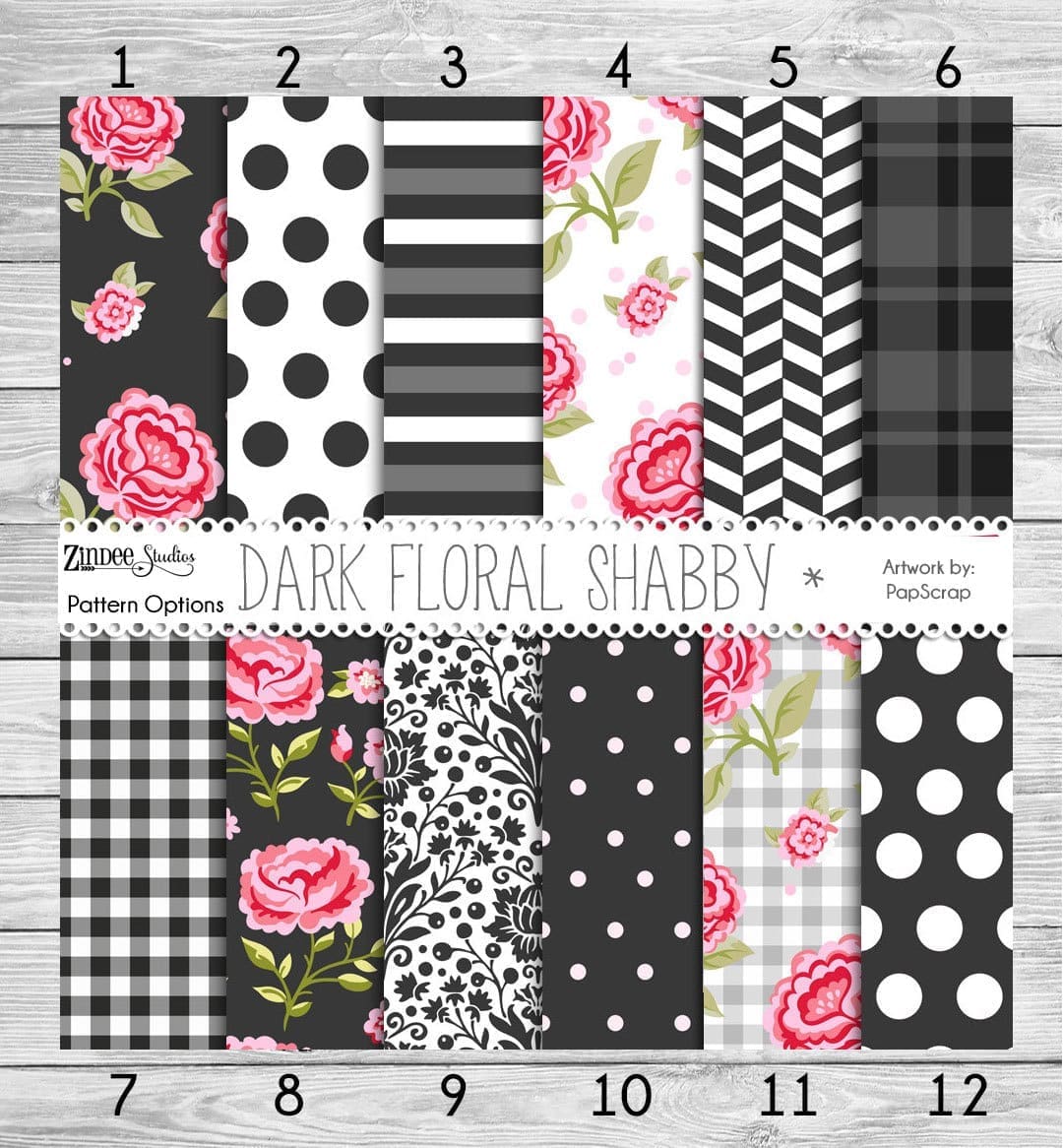 Dark Floral Shabby (vinyl)