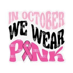 In October We Wear Pink – Acrylic Keychain Blank (3") | Optional Sticker or UV DTF