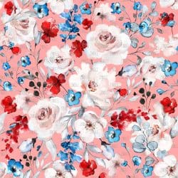 Independence Floral Red seamless (digital paper)