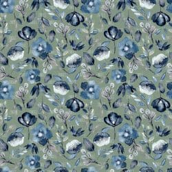 Indigo Floral Sage seamless (digital paper)