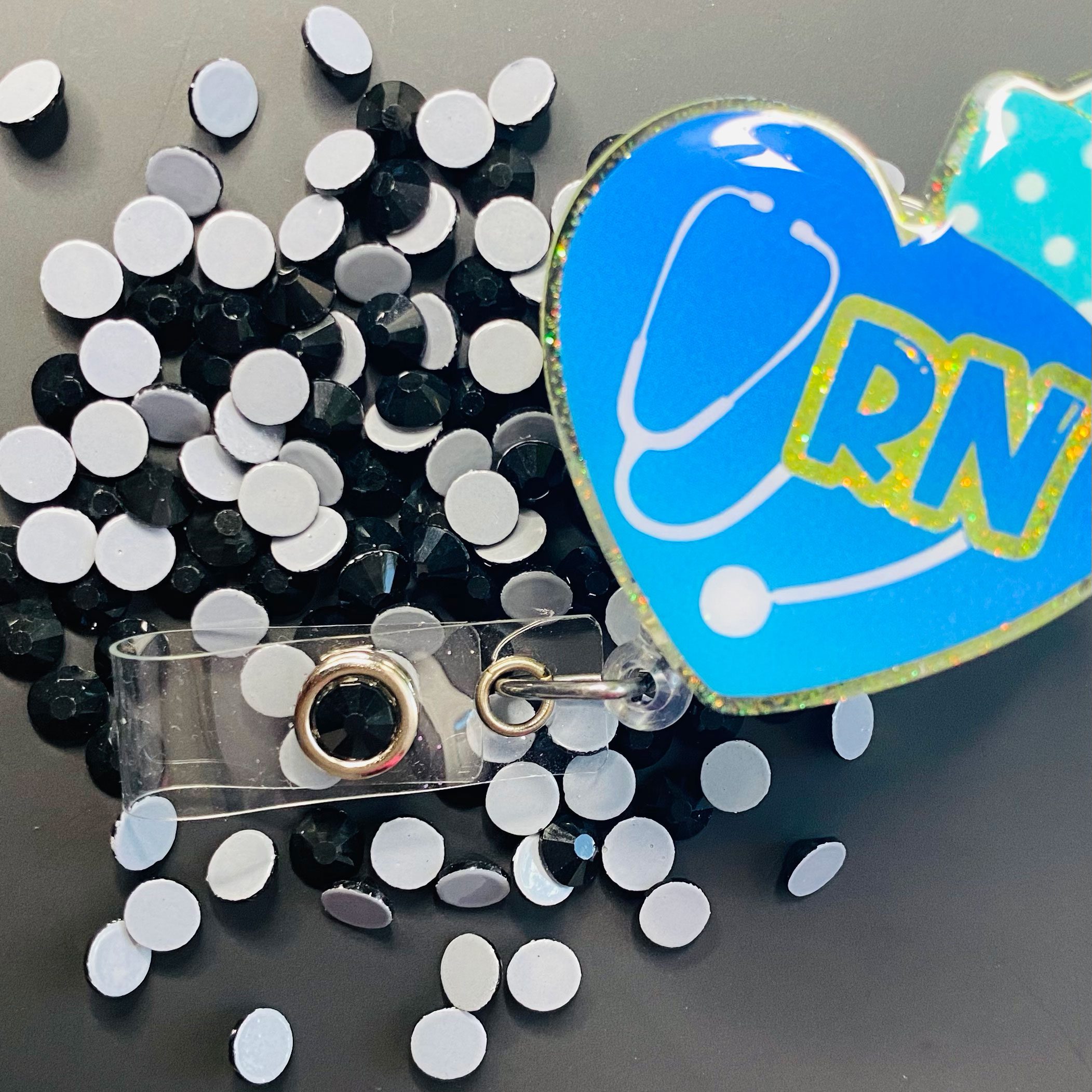 Alternative view of Jet Hotfix Rhinestone ss30 (machine cut) 100+ stones