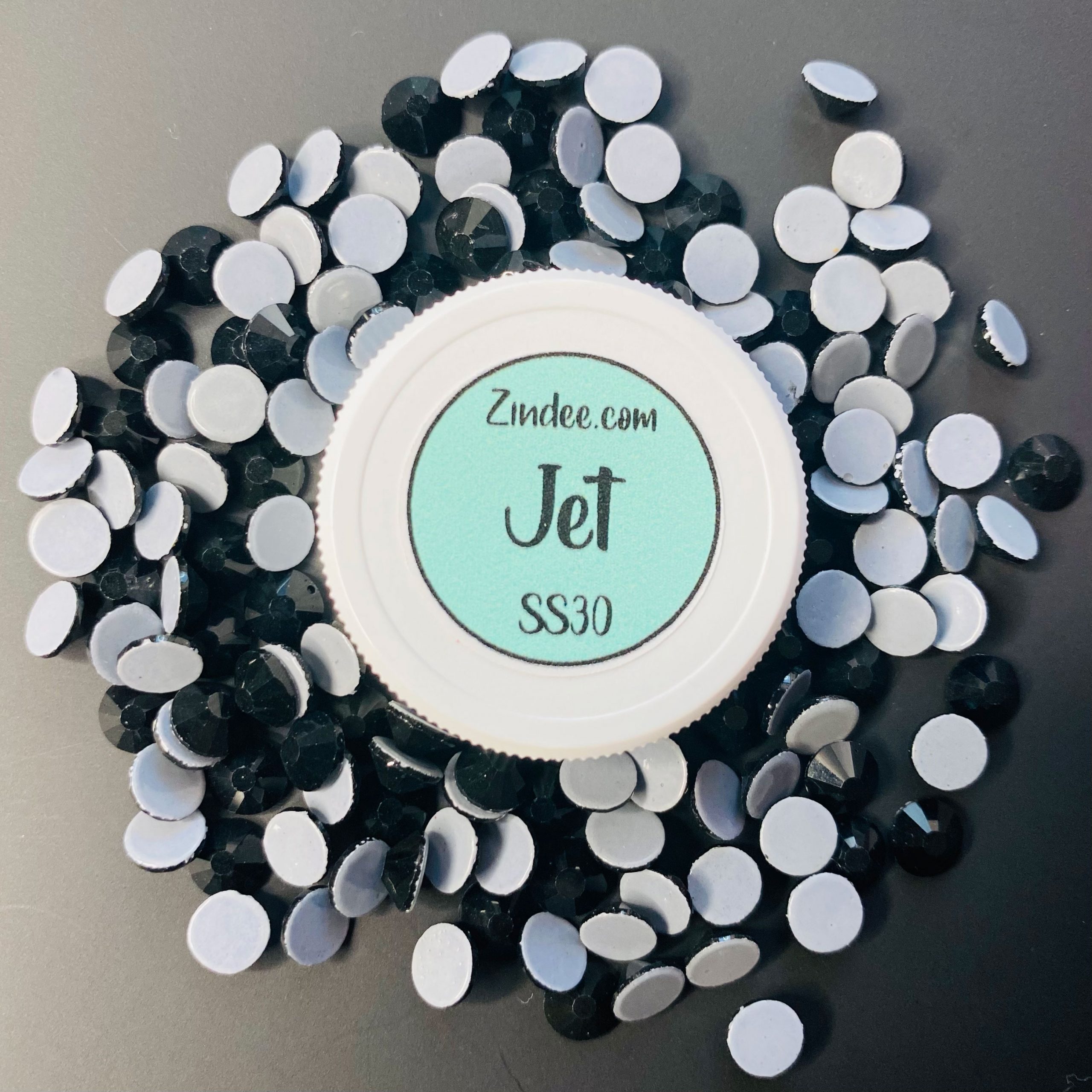 Jet Hotfix Rhinestone ss30 (machine cut) 100+ stones