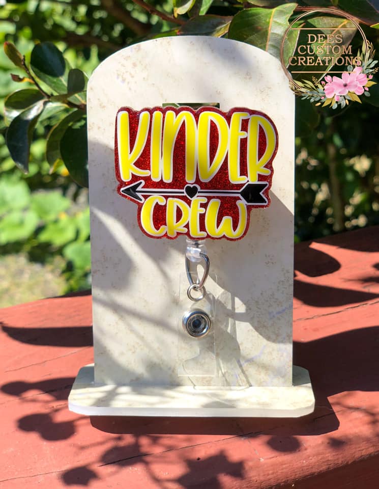 Kinder Crew Acrylic Blank- Sticker- UV DTF (2 inch) NO HOLE - Image 4