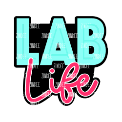 Lab Life – Acrylic Badge Reel Blank (2") No Hole | Optional Sticker or UV DTF