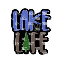 Lake Life – Acrylic Badge Reel Blank (2") No Hole | Optional Sticker or UV DTF