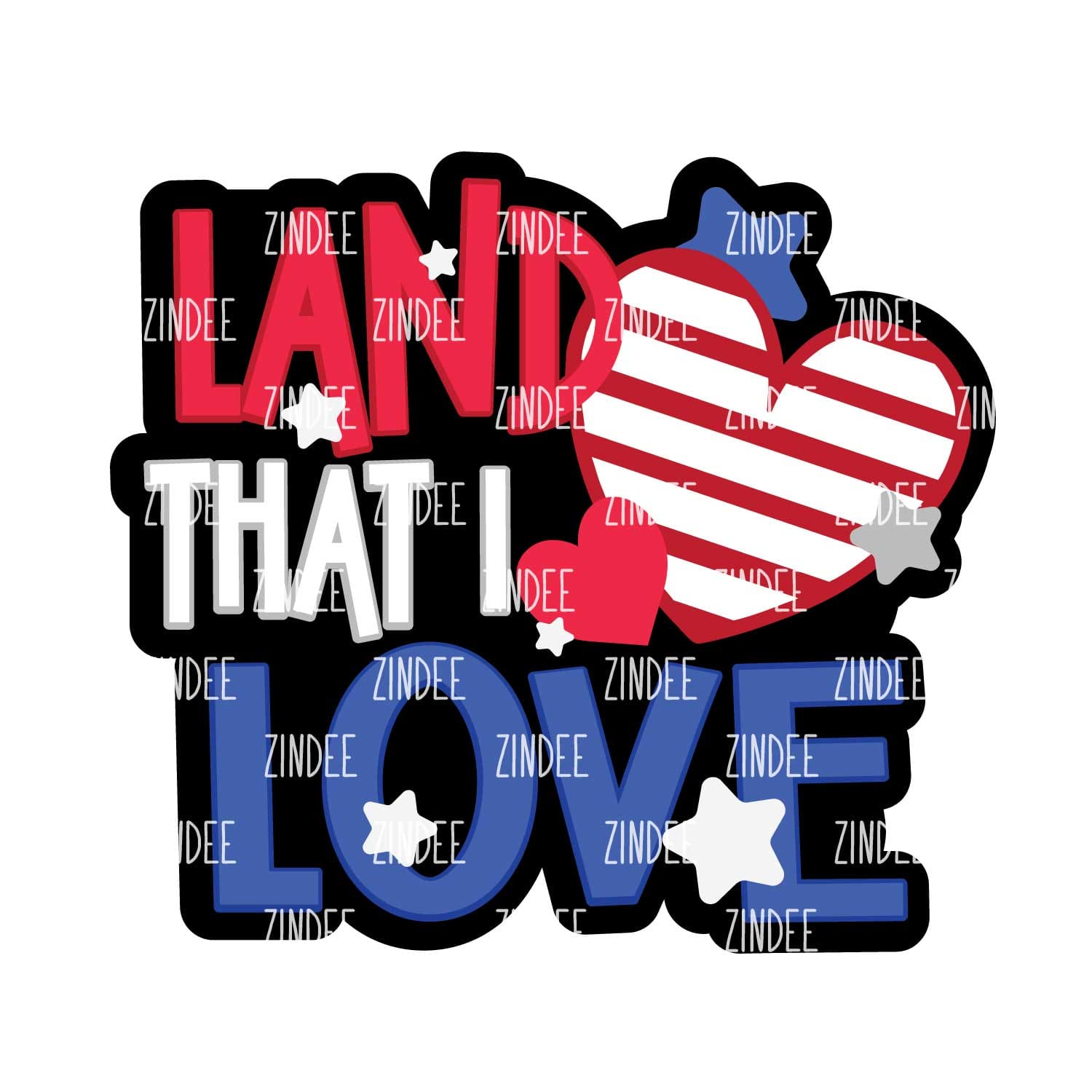 Land That I Love Acrylic Blank- Sticker- UV DTF (3 inch)