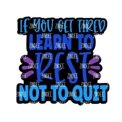 Learn to Rest – Acrylic Badge Reel Blank (2") No Hole | Optional Sticker or UV DTF