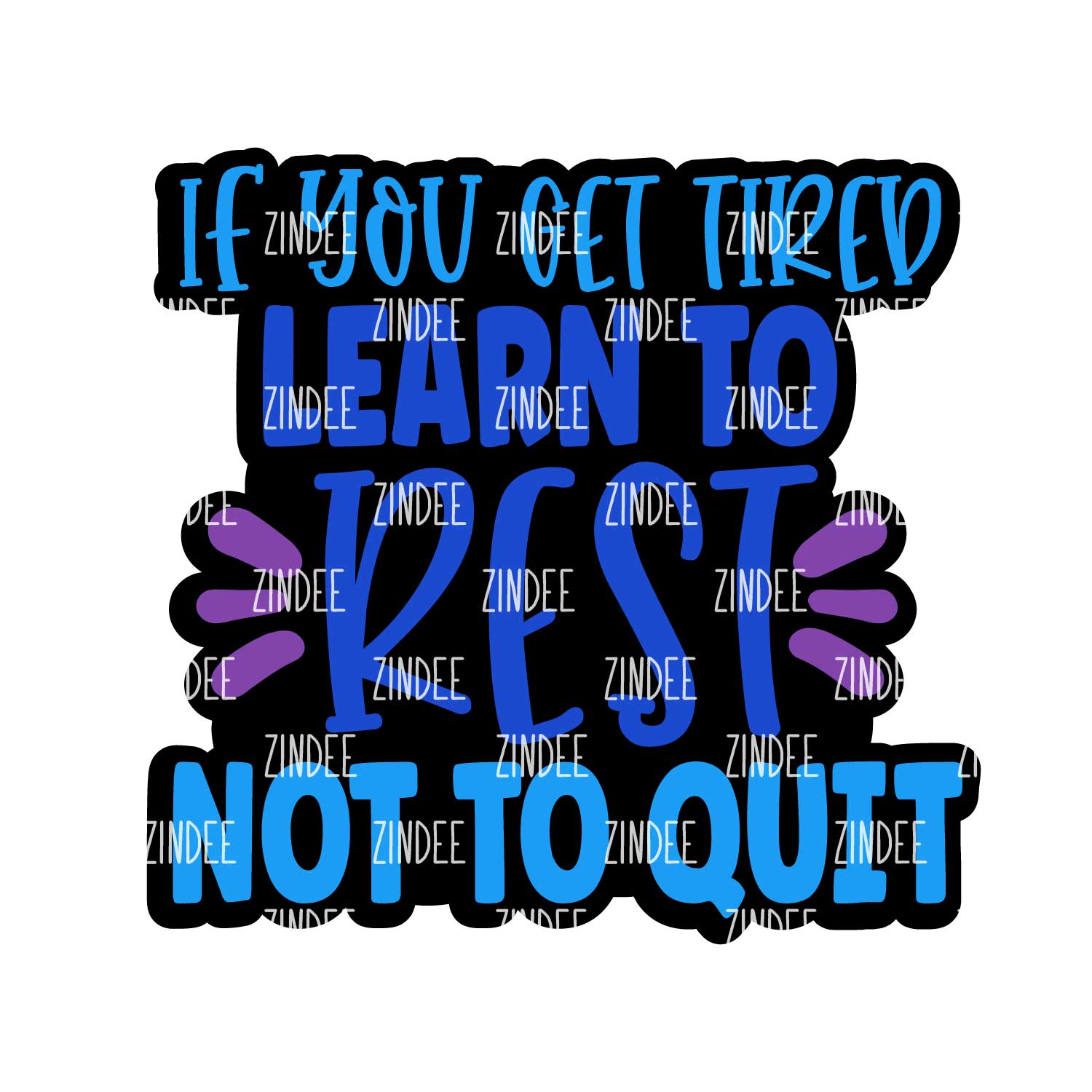 Learn to Rest Acrylic Blank- Sticker- UV DTF (3 inch)