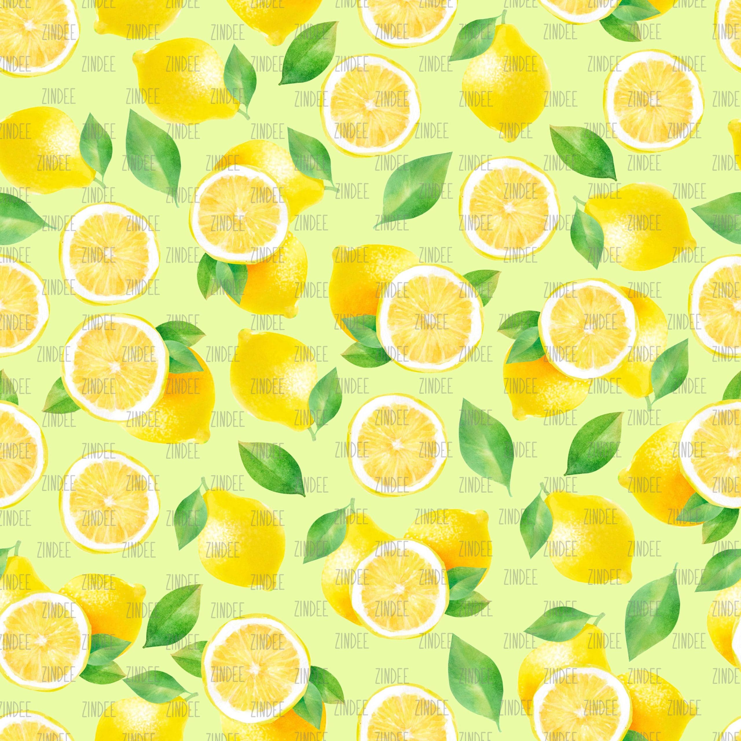 Lemons Green 1 seamless (vinyl)