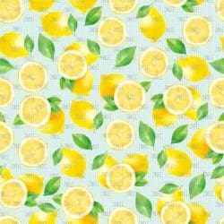 Lemons Turquoise 2 seamless (vinyl)