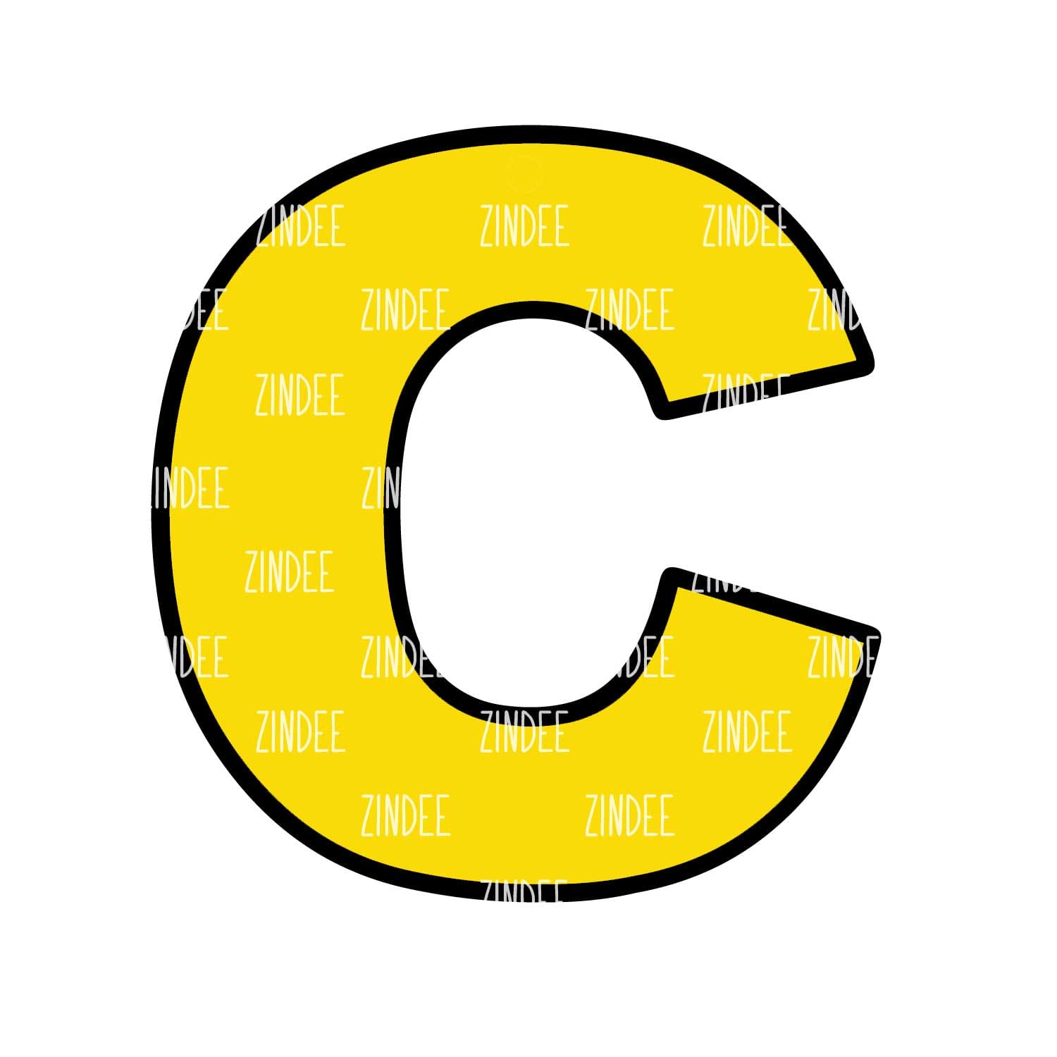 Letter C Acrylic Blank- Sticker- UV DTF (3 inch)