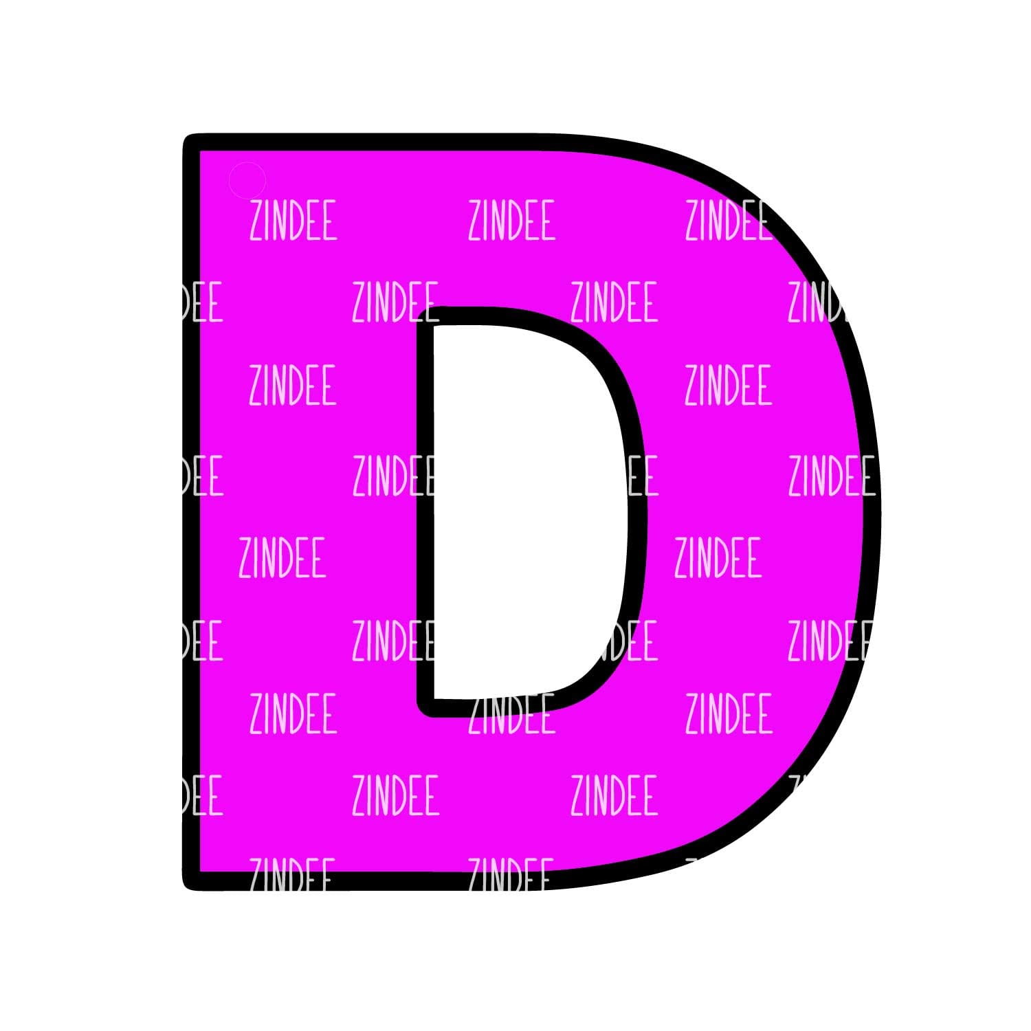 Letter D Acrylic Blank- Sticker- UV DTF (3 inch)