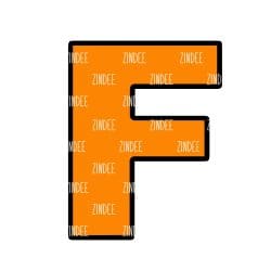 Letter F Acrylic Blank- Sticker- UV DTF (1.5 inch)