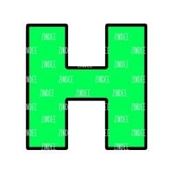 Letter H Acrylic Blank- Sticker- UV DTF (1.5 inch)