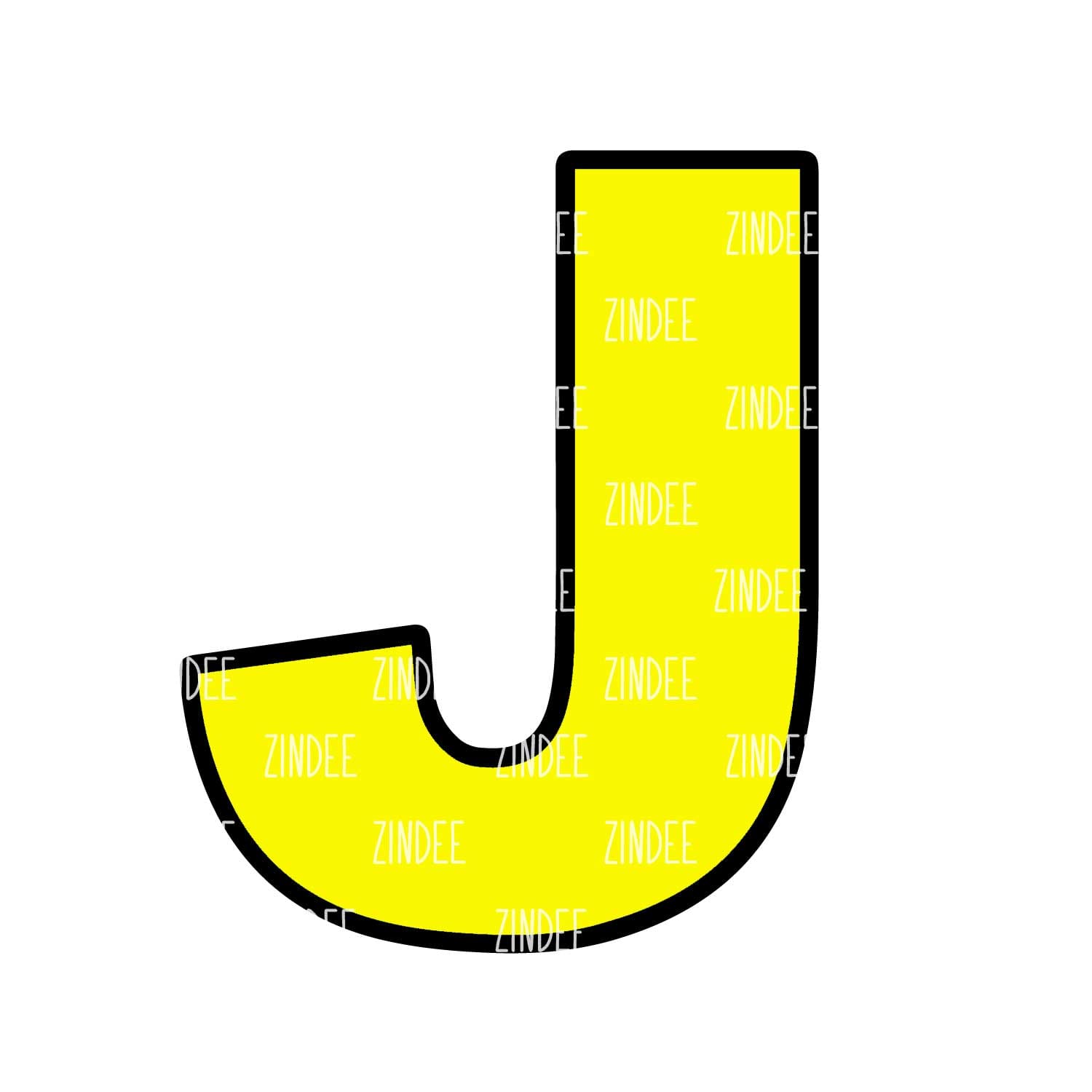 Letter J Acrylic Blank- Sticker- UV DTF (3 inch)