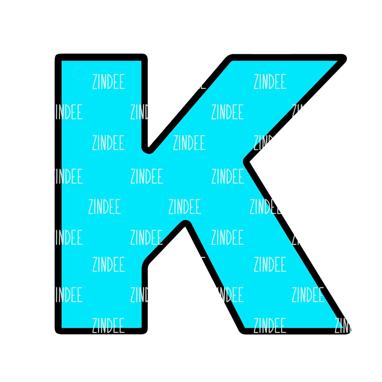 Letter K Acrylic Blank- Sticker- UV DTF (3 inch)