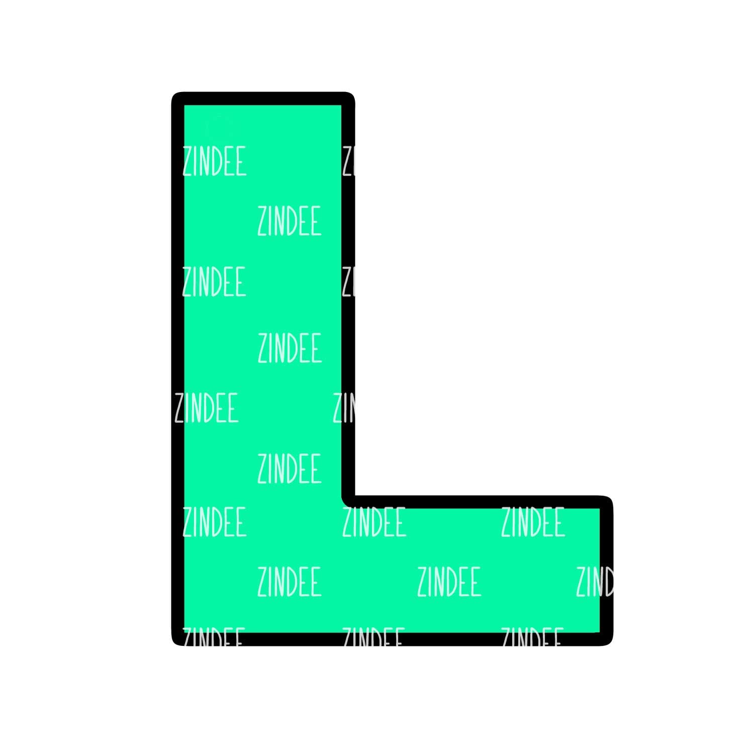 Letter L Acrylic Blank- Sticker- UV DTF (3 inch)