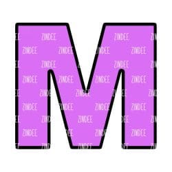Letter M – Acrylic Keychain Blank (2") | Optional Sticker or UV DTF